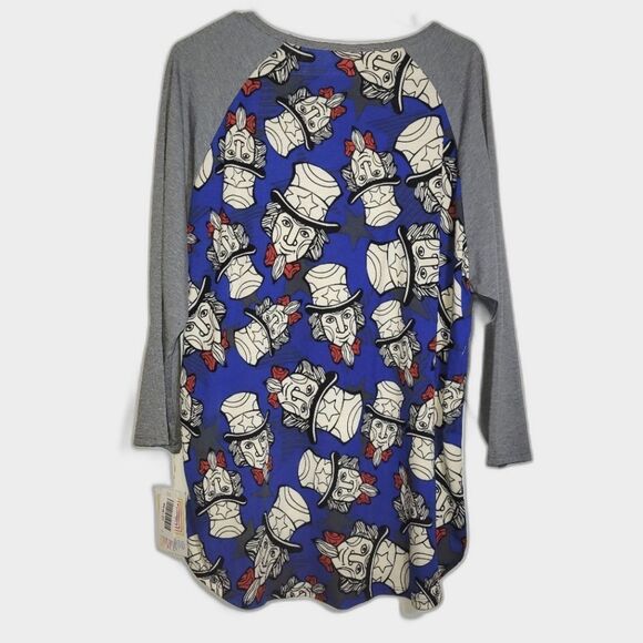 New Uncle Sam Patriotic America USA Top 3XL - Picture 5 of 9